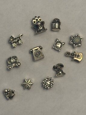 Assorted Silver-tone Metal Charms Set